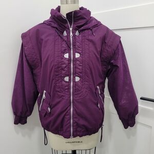 Vintage Skitique Ski Snow Jacket Deep Plum Purple Size M